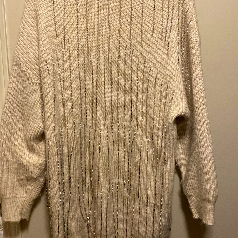 Cute rhinestone sweater dress
